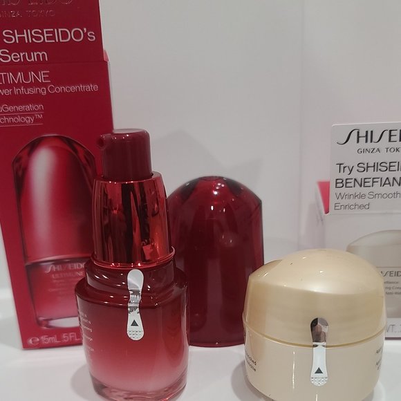 🆕SHISEIDO ULTIMUNE BUNDLE: Power Infusing Serum & Benefiance Wrinkle Cream NIBs - Picture 2 of 7